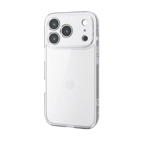 iPhone 17 Pro/ハイブリッドケース/極限/ガラス/メタルステッカー付/クリア