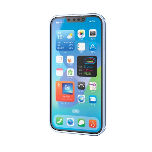 iPhone 16e/ソフトケース/サイドメッキ/メタリックペールブルー