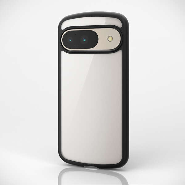 Google Pixel 9/Google Pixel 9 Pro用ハイブリッドケース/TOUGH SLIM LITE/フレームカラー/背面クリア/ストラップシート付属/ブラック