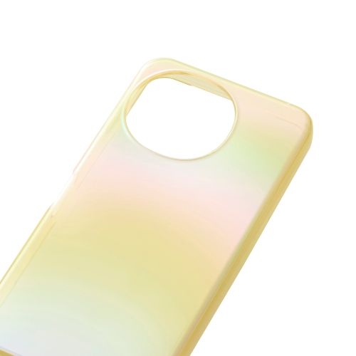 AQUOS sense9(SH-53E)用ソフトケース/meliano/クリアオーロラ/イエロー
