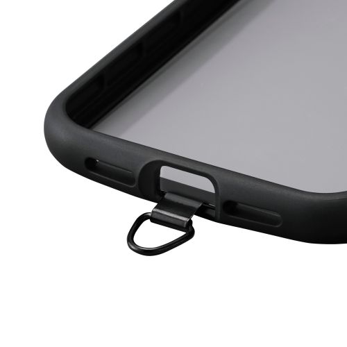 スマホショルダーストラップ/ステンレスストラップホールシート付属(1口タイプ×1枚)/フラット型/ループ付/カラビナ付/ネイビー