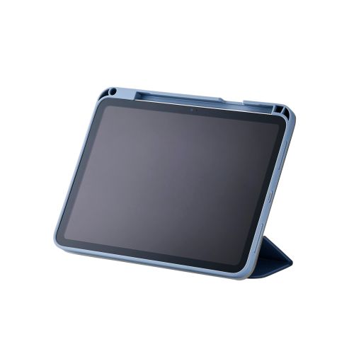 iPad 11インチ(A16)/10.9インチ(第10世代)/フラップケース/衝撃吸収/ApplePencil収納/スリープ対応/ブルーグレー