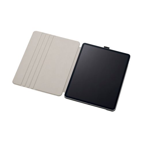 13インチiPad Air(M2)/フラップケース/ソフトレザー/ドローイング/アングル8段階/スリープ対応/ブラック