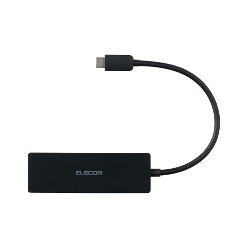 USB HUB/USB-C/USB5Gbps/バスパワー/4ポート/15cm/ブラック