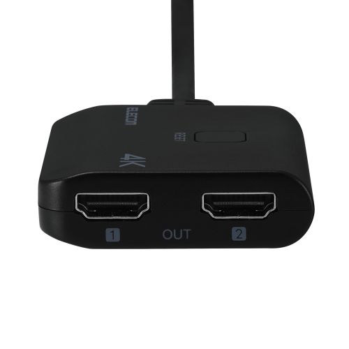 HDMI分配器/4K30Hz対応/1入力(HDMI)+2出力(HDMI)/ブラック