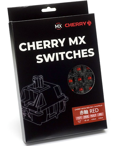 CHERRY MX2A RGB 5ピン スイッチ70個セット 赤軸