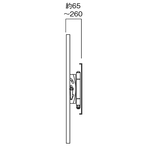 壁掛金具（左右首振り） LHシリーズ ～65V型