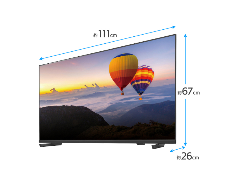 ワイド液晶ディスプレイ 50型/3840×2160/HDMI、D-sub9ピン(オス)/ブラック/スピーカー：あり/3辺フレームレスの50型4K液晶ディスプレイ