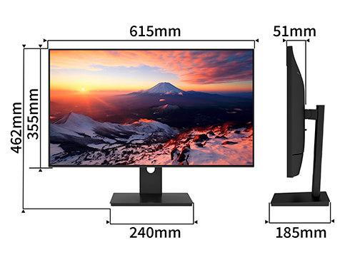 液晶ディスプレイ 27型/2560×1440/DP×1、HDMI×2/ブラック/スピーカー：有/2年保証