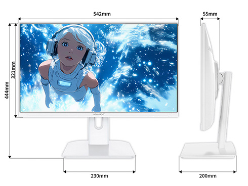 ゲーミング液晶ディスプレイ 23.8型/1920×1080/HDMI×1、VGA×1/ホワイト/スピーカー有/2年保証