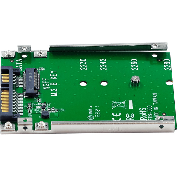 M.2 SATA SSD - 7mm厚 2.5 SATA SSD変換アダプタ KRHK-M.2S/S7