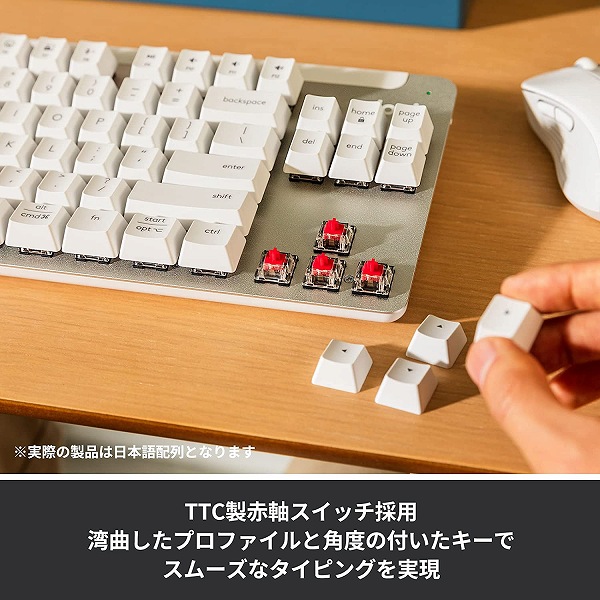 Signature K855 ワイヤレス メカニカルTKL キーボード ローズ