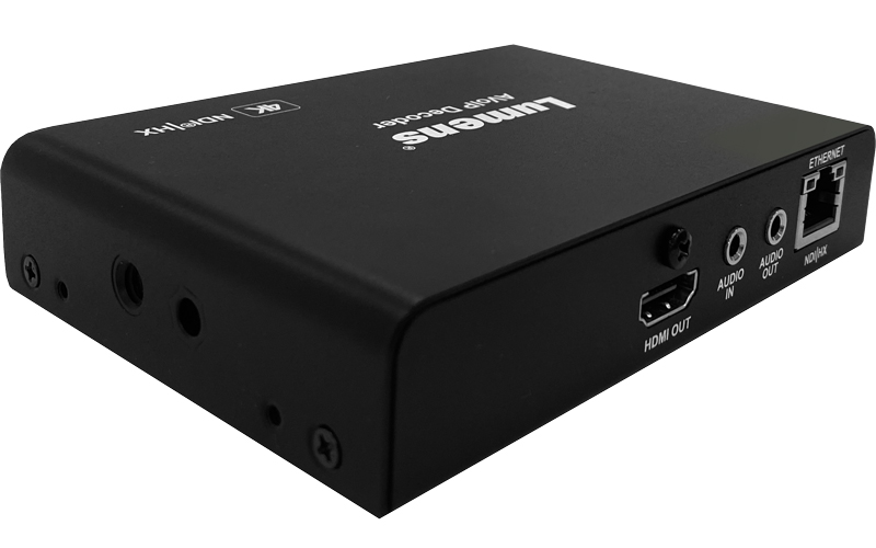 AV over IPデコーダー 4K対応 NDI / RTSP USB Camera Audio 延長 POE