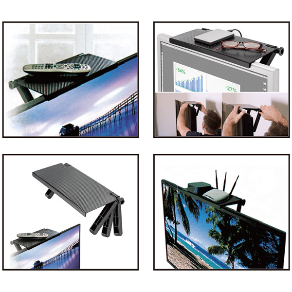 液晶テレビやモニター上に小物が置ける スクリーントップボード