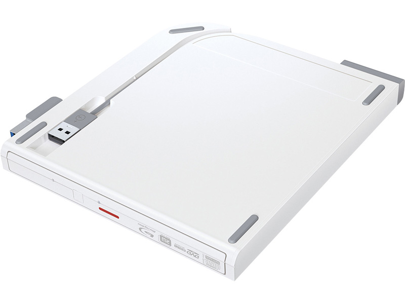 USB3.2(Gen1)対応 ポータブルBDドライブ 書込ソフト添付 ホワイト