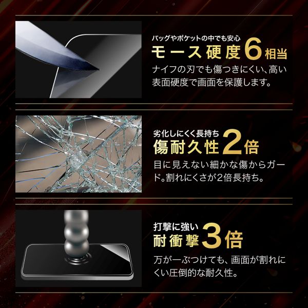 iPhone 16e/iPhone 14/iPhone 13 ガラスフィルム「GLASS PREMIUM FILM Lite」 セラミックコーティング 全面保護 覗き見防止180°