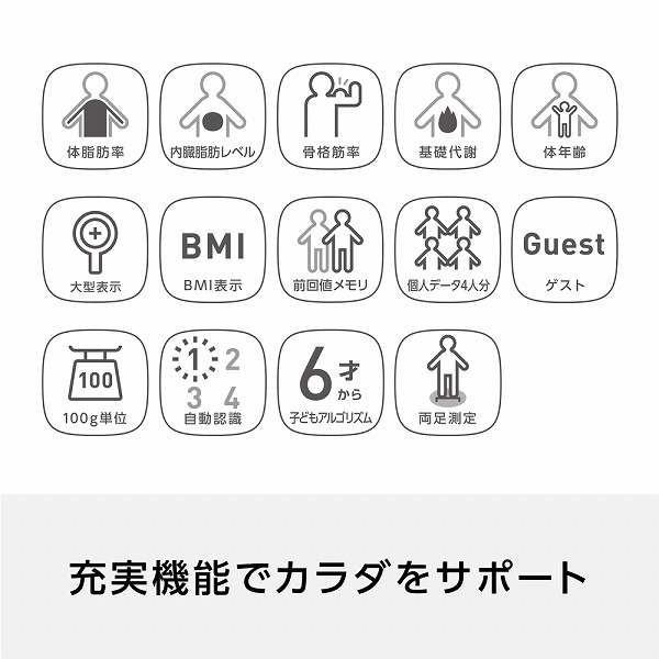 体重体組成計 カラダスキャン ブラウン