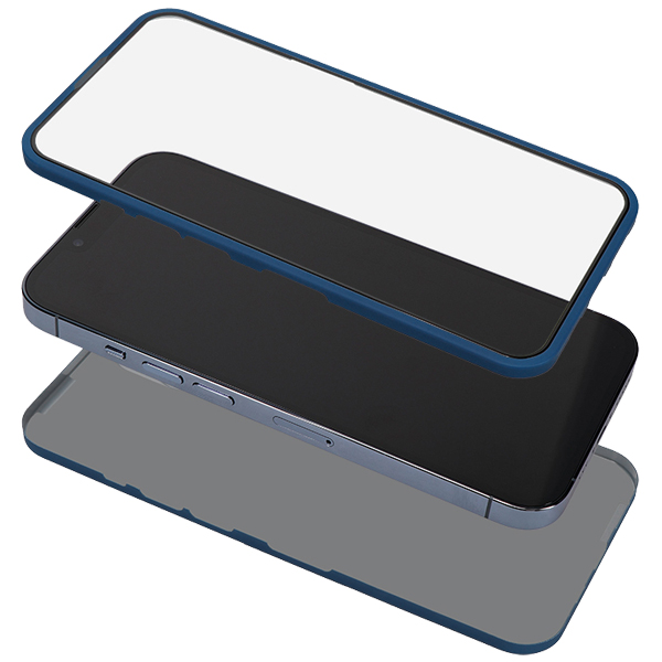 iPhone 13 Pro専用 超薄型360°全面保護フルカバーケース ネイビー 製品サイズ約71.1(W)×8.3(D)×147.1(H)mm