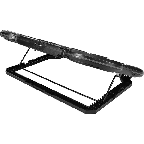 冷却ファン6基搭載 RGBイルミネーション対応 液晶ディスプレイ搭載 ゲーミング ノートPCクーラー 製品サイズ約408(W)×297(D)×40(H)mm