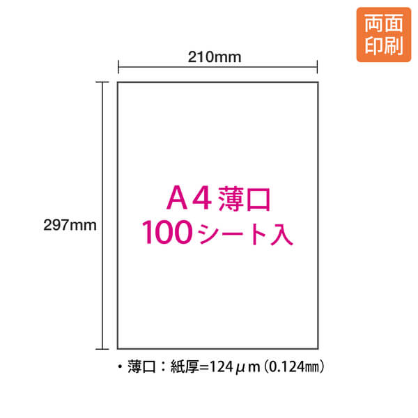 カラーレーザー用紙 両面マット紙 A4 薄口 100枚 PP-120WX
