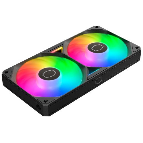 SickleFlow Edge 240 ARGB/ブラック/単一フレーム装置設計ケースファン/中空フレーム構造/簡単な取り付け/ARGB照明/ループダイナミックベアリング