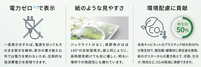 A2サイズ電子ペーパーディスプレイ「ePoster」カラーモデル/解像度2160×3060/USB Type-C入力端子/白/スピーカー無/縦・横設置/センドバック1年保証