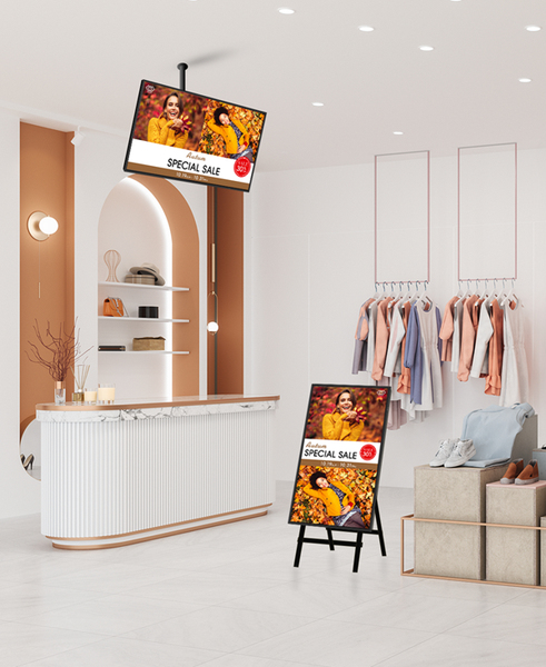 32V型インフォメーションディスプレイ/1920×1080/HDMI、USB Type-C/黒/スピーカー有/350cd/m2/16時間/メディアプレーヤー/無償オンサイト3年保証/ベーシックモデル