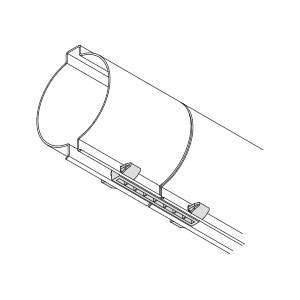 オプトケーブルカバーIII 下部連結留具 ブラック