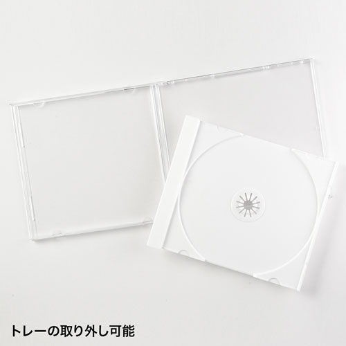Blu-ray・DVD・CDケース（10枚セット・ホワイト）