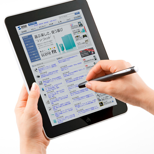スマートフォン＆タブレット用タッチペン（ブラック）