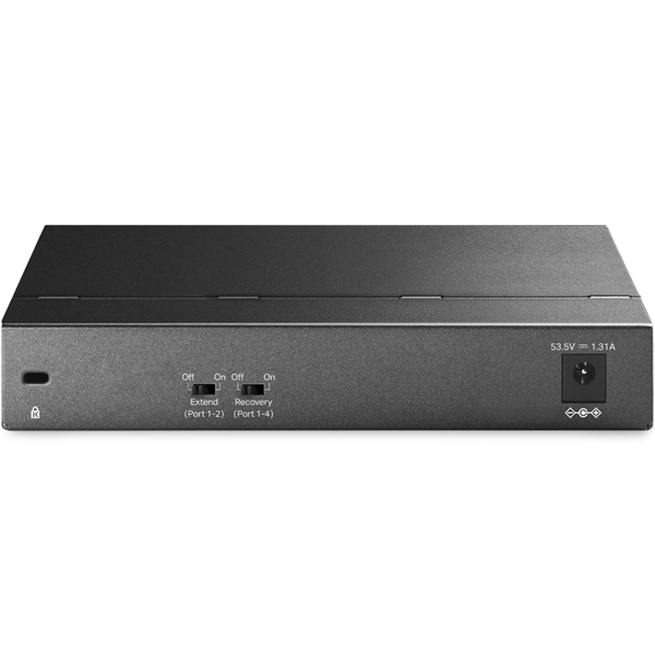 6ポートギガビットデスクトップスイッチ（PoE+3ポート & PoE++1ポート搭載）