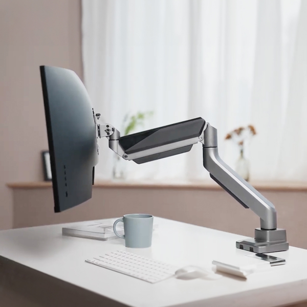 ヘビーデューティー 高耐荷重 シングルモニター ガススプリング式モニターアーム