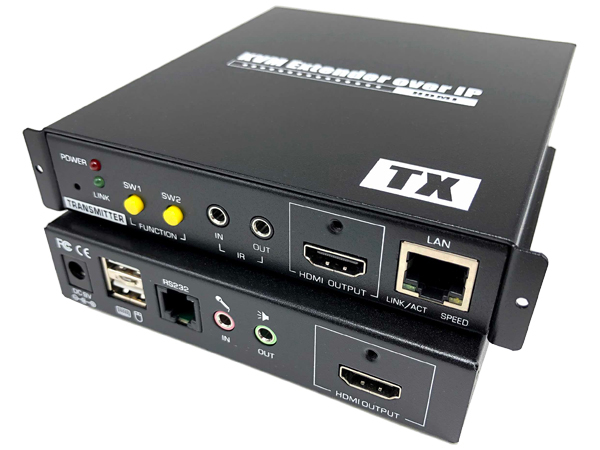 LANケーブル利用KVM切替延長器（HDMIモニタ）/RS232C対応/送信器