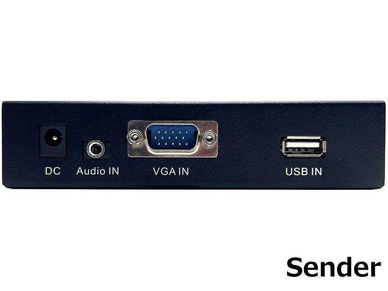 LANケーブル利用VGAエクステンダー＋マウス＆キーボード（送受信器セット）/IPAV-203/ワンホップ最大200m