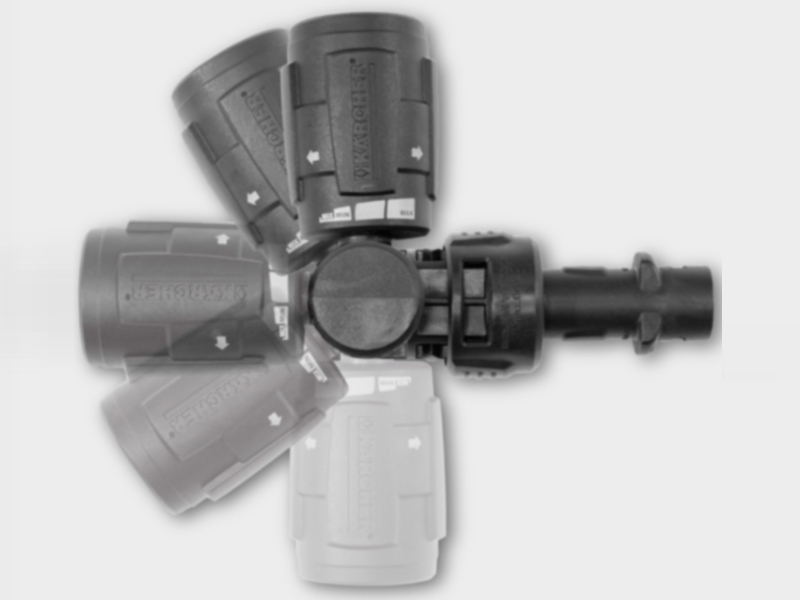 高圧洗浄機用アクセサリー フレキシブル可変ノズル360°