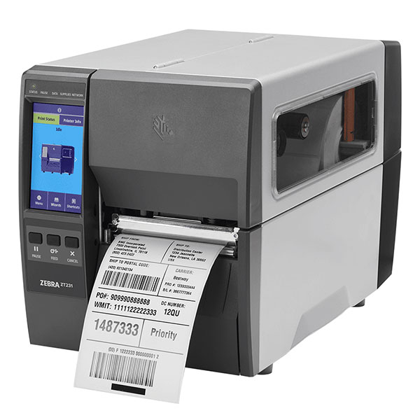 デスクトッププリンタ Zebra ZT231 熱転写式 203dpi 4インチ USB RS232C Ethernet Bluetooth USBHost ラベル印刷 剥離機能付き