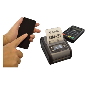 紙幅58mmモバイルタイプライン印字方式小型サーマルプリンタ（Bluetooth・USB・無線LAN） 有機ELディスプレイ