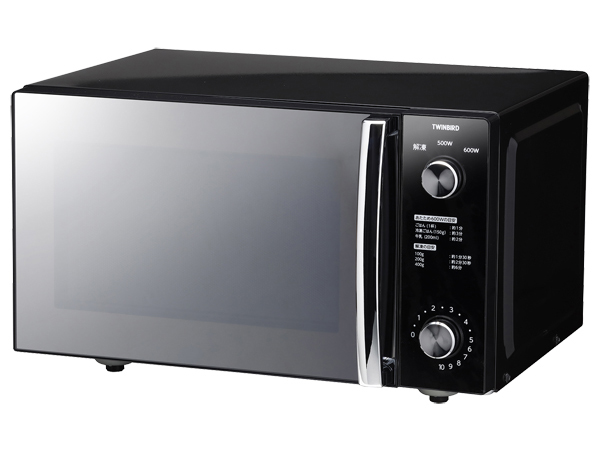 ミラーガラスフラット電子レンジ ブラック