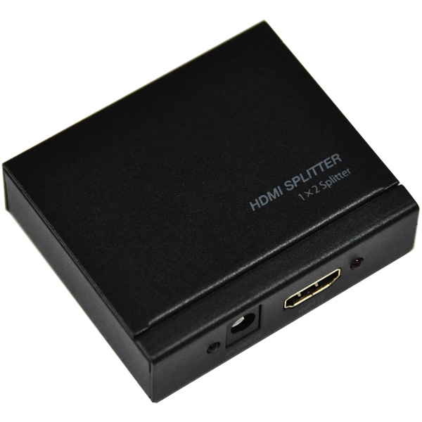 1:2HDMI分配器 4K、3D対応1入力2出力HDMI分配器