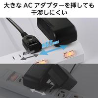 電源タップ　２ｍ　３個口　個別スイッチ　ホワイト
