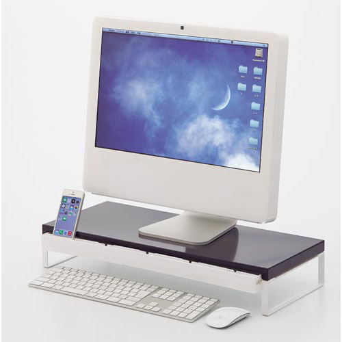 机上台　引出し付き　幅５９０ｍｍ　黒