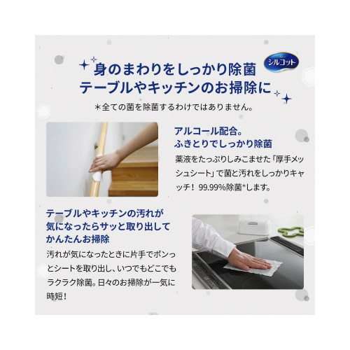 シルコットＷ　９９．９９％除菌　詰替　４０枚入×３