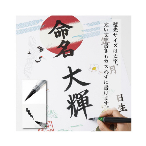 筆ペン　ぺんてる筆　太字　１０セット