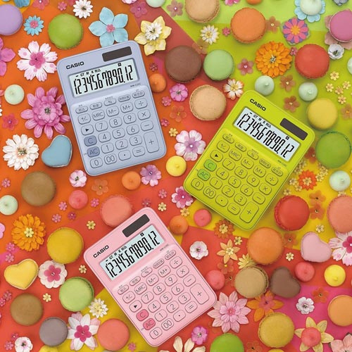 カラフル電卓　ペールピンク