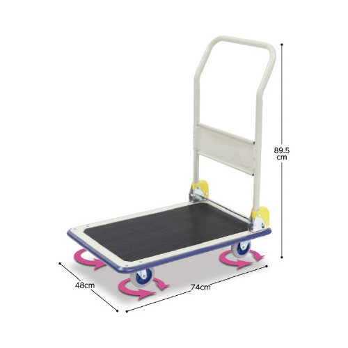 荷物がすべりにくいスチール台車