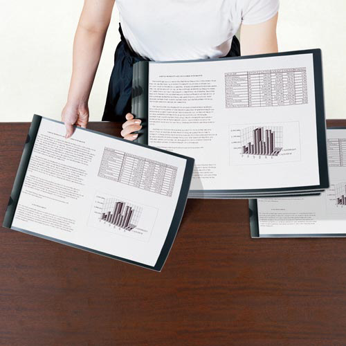 スライドクリップファイル　Ａ４縦　ダークグレー