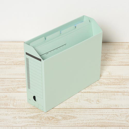 カットフォルダー　４山Ａ４横　ブルー