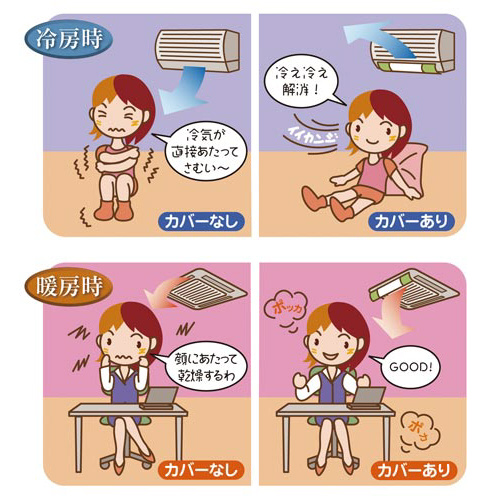 エアコン風よけカバーホワイト