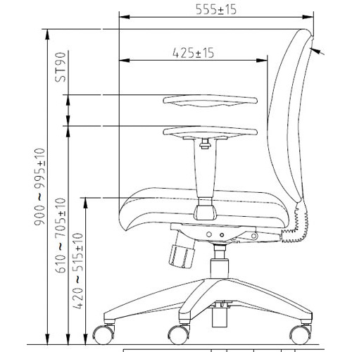 ルーナ３　肘なしツートングリーン