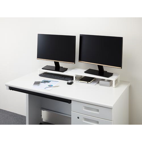 Ｋａｔａｚｕｋスライド机上台ホワイト×３台